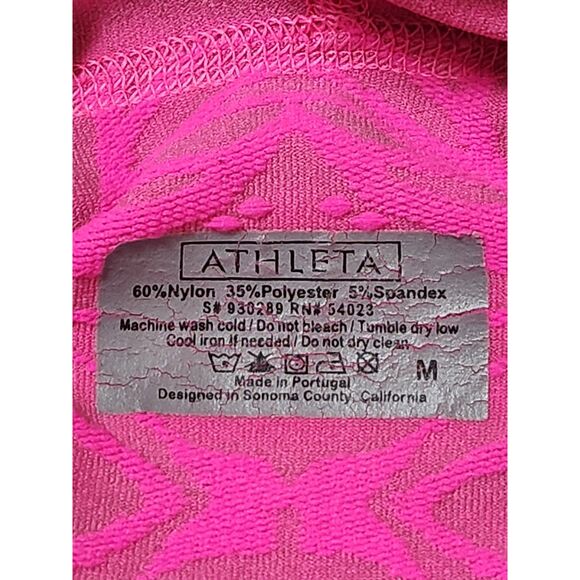 Athleta Floral ½ Zip Activewear Top – Women’s M, Thumb Holes, Stretch Fit - Picture 6 of 6